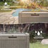 32 Package DWVO Gallon Resin Storage Box, Indoor Outdoor Deck Box for Delivery, Patio Cushions, Gardening Tools