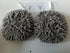 Ivymei 2 Pack Chenille Hand Towels, Kitchen Hand Towels with Loop, Soft Absorbent Bath Towels (2 Grey)