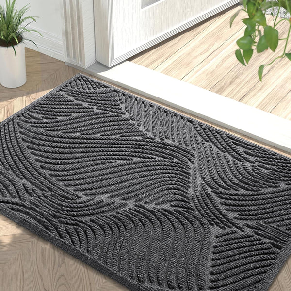 Yimobra Front Door Mat Outdoor Entrance, Ultra Water Absorbent, Heavy Duty Non-Slip Rubber Backing, 29.5x17 Inch