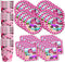 Girl Pink Construction Trucks Birthday Party Supplies Set Plates Napkins Cups Tableware