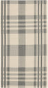 SAFAVIEH Courtyard Collection Accent Rug 2' x 3'7", Grey & Bone, Indoor/Outdoor Washable for High Traffic Areas