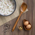 FAAY 13.5" Corner Spoon, LEFT Hand Scraper, Wooden Cooking Spoons from High Moist Resistance Golden Teak Wood