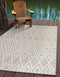 Jill Zarin Outdoor Collection Area Rug, Turks and Caicos, 2' 2" x 3' Rectangle, Gray Cream/Cream