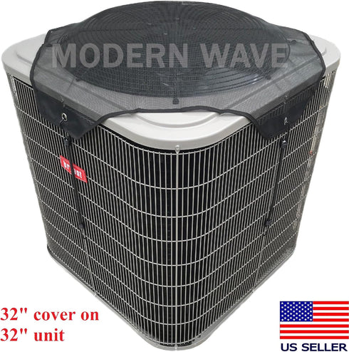 MODERN WAVE Central Air Conditioner Cover - Universal Outdoor AC Cover Defender (Mesh, 32" x 32")