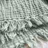 KyraHome 100% Organic Cotton 50"x60" Muslin Blanket for Adults, Couch, Pre-Washed Plant Dyed (Sage Green)