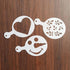 9 Pieces Baking Stencil Set, Cook Stencils for Bread, Cake, Coffee, Pie, or Cookie Decorating Templates
