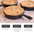 Heavy Duty Pre-Seasoned Mini Cast Iron Skillet Set of 3, Oven Safe Cooker in Black