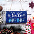 Blulu Hello Winter Door Sign Decoration, Welcome Winter Wall Decor Glove Hanging Sign for Porch Farmhouse Outdoor Home