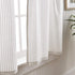 Martha Stewart Ticking Stripe 3-Piece Window Curtain Set - Valance and Tiers, White Grey