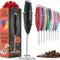 Powerful Mini Handheld Milk Frother Wand, Battery Operated Stainless Steel Drink Mixer for Coffee, Lattes, Cappuccino