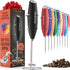 Powerful Mini Handheld Milk Frother Wand, Battery Operated Stainless Steel Drink Mixer for Coffee, Lattes, Cappuccino