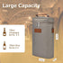 Tirrinia 2 Bottle Wine Gift Tote Carrier, Insulated Padded Wine Cooler Bag for Travel, Grey
