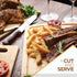 Set 4 Bamboo Cutting Board of - Wooden Cutting Boards for Kitchen with Juice Groove - Large Butcher Block, Cheese Board