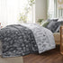 Bedsure Twin/Twin XL Comforter Set, Dark Grey Floral Bedding, 2 Pieces with Reversible Comforter and Pillow Sham