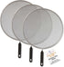 Set of 3 Classic 13" Splatter Screens, Stainless Steel Fine Mesh with Comfort Grip Handles for Safe Cooking Splash