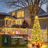 4Pack 160FT 400 8 Upgraded LED Battery Operated Christmas String Lights Outdoor/Indoor, Timer & Modes with Green Wire