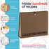 Meadowsweet Kitchens Recipe Binder - Accordion Style File Organizer for Recipes, Brown & Metallic