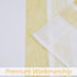 Central Park Yellow and White Kitchen Window Curtain Valance, Stripe Sheer Boucle Linen, 54" W x 15" L