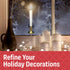Holiday Joy Window Candles Kit - Pack of 1-9-inch-Tall Electric Candle with Auto Sensor, 2 Bulbs & Suction Cup