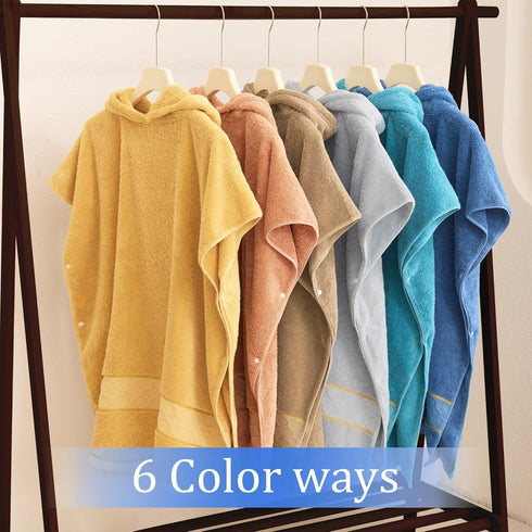 8-14,Thick 600GSM 100% VOOVA & MOVAS Hooded Towels for Boys Age | Large | Cotton Poncho Towel, Ultra-Soft | Absorbent