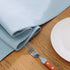 NATUS WEAVER 2 12 60 Inch Soft Caddice Faux Linen Side Table Runner, eco-Friendly Fabric Handcrafted Runner, Light Blue