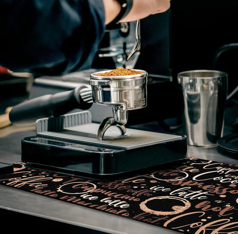 Coffee Bar Mat Accessories, Absorbent Dish Drying Mat for Kitchen Counter, Rubber Backing Non-slip Pad for Coffee Maker