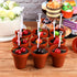 50 Pack Patelai Flower Pot Dessert Cups with Shovel Spoons Plastic Cake Desserts Cups for Farmers Market Construction