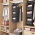 6 Closet Closet 2 (Grey-D3) MAX Houser Tier Shelf Hanging Organizer, Hanging Shelf with Sturdy Hooks for Storage