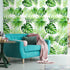 Tatuo 2 Pieces Palm Leaf Table Covers, Hawaii Green Leaves Tablecloths and 2 Pieces Palm Leaves Banners