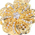 Cosmos Curtain Tieback Flower Clips Buckle Holder with Artificial Crystal and Stretchable Wire Rope (Golden Tone)