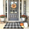 KOZYFLY Buffalo Plaid Area Rug 2x3 Ft, Black and White Checkered Washable Front Door Mat for Kitchen Entryway