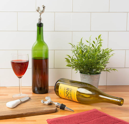 DII Kitchen Wine & Bottle Stopper - 2x4", Rooster