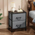 2 20" Closet, Sweetcrispy Nightstand with Storage Drawers, Height End Tabl Small Bed Side Furniture, Wooden Top Fabric