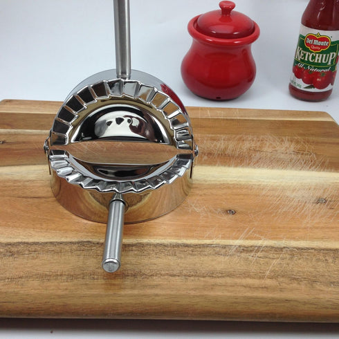 Stainless Steel Ravioli Mold Dumpling Press Maker - Pierogie Pie Crimper, Kitchen Gadgets, 4 Inch