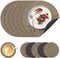 13" Round Placemats Set of 6, NCUE Dual-Sided Faux Leather Heat Resistant