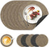 13" Round Placemats Set of 6, NCUE Dual-Sided Faux Leather Heat Resistant