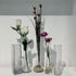 WGV Maria Bud Vase, 2" Width, 10" Height, Clear Slant Cut Opening Glass Floral Container for Decor