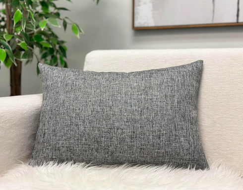 Aiking Home Imitation Burlap Lumbar Pillow Cover 12x18 Inch Vintage Faux Linen