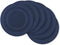 DII PVC Tabletop Collection Woven Indoor/Outdoor Round Placemat Set, Nautical Blue, 6 Piece, 13.75"