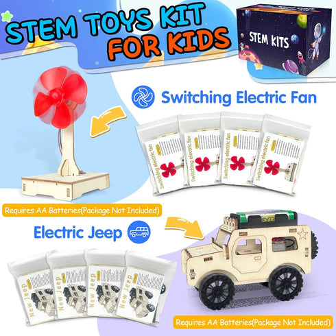 24Pack 8 9 10 11 12, 3D kortes STEM Kits for Kids Classroom, Science Building Project Craft for Ages Wooden Model Kit