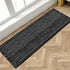 Hallway Runner Rug 2'x6' - Black and White Cotton Machine Washable Rug with Tassels, Boho Indoor Area Mat for Kitchen