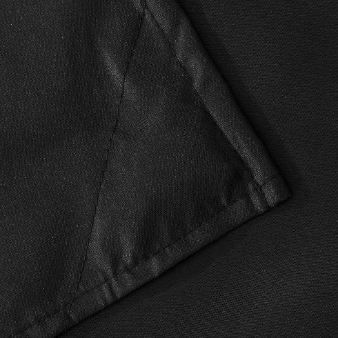 N&Y HOME Fabric Shower Curtain with Weighted Magnets, Opaque Black, Hotel Quality, 72x72, Machine Washable