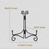 Black Iron Plate Stand, 6 Inch Holder for Displaying Small Metal Plates, Cookbooks, Picture Frames, and Photos (1 Pack)