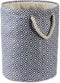 DII Woven Paper Storage Bin, Geo Diamond, Nautical Blue, Large Round