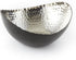 Elegance Aluminum Eclipse Bowl, 7.25" x 6.5", Black/Silver by Elegance
