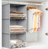 Simple Houseware 3 Shelf Hanging Closet Organizer - Gray with Front Stopper