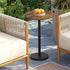 ET30BR YATINEY Round Side End Table for Small Spaces, Pedestal Style Martini Drink Side Table in Living Room, Bedroom