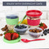 20 OZ Set 4 Tribello Overnight Oats Container With Lid, of Crunch Cups To Go, Portable Parfait Cup With Compartments