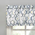 No. 918 Barker Geometric Semi-Sheer Rod Pocket Kitchen Curtain Valance and Tiers Set, 54" x 36", White