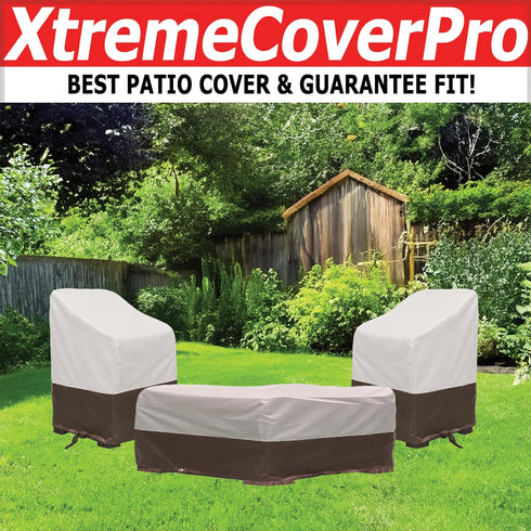 140D 70W 30H 520D 140x70x30 armless 140 70 30 x x UV-proof Waterproof Furniture Patio Cover beige brown two tone